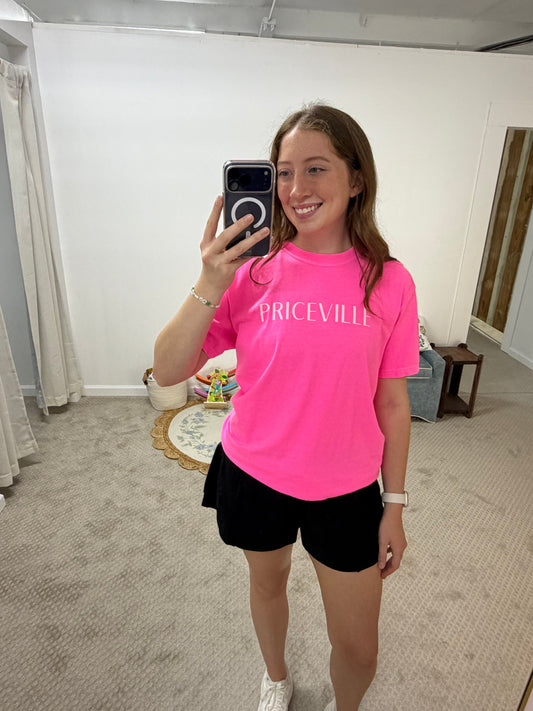 Priceville Tee - Neon Pink