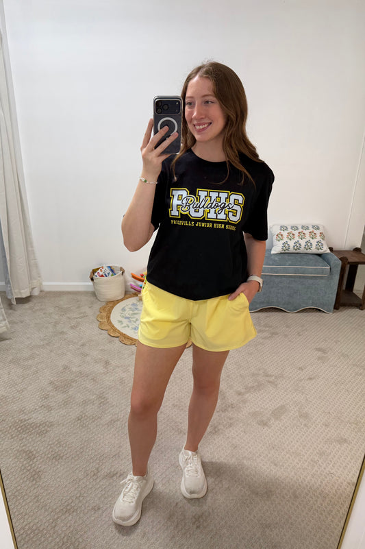 Carly Finish Line Active Shorts - Yellow Glow