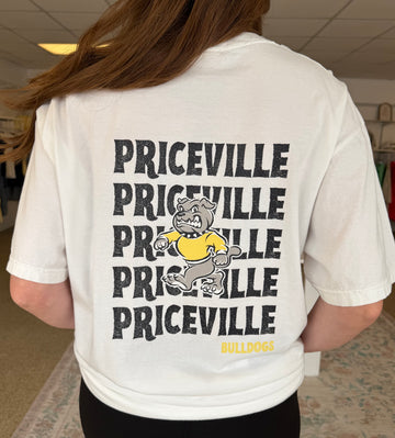Priceville Bulldogs Tee - White