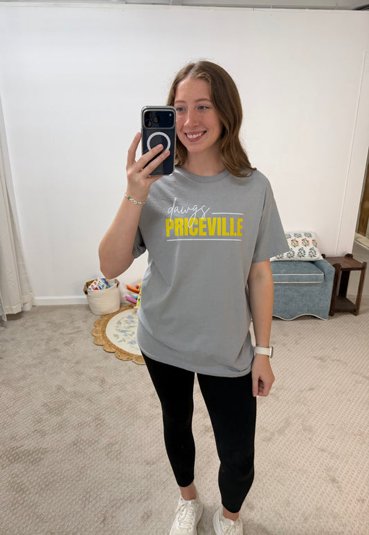Priceville Dawgs Tee - Gravel