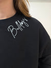 Bulldogs Cursive Collar Sweatshirt - Black