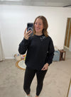 Bulldogs Cursive Collar Sweatshirt - Black