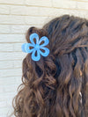 Lucy Cutout Flower Claw Clip - Blue