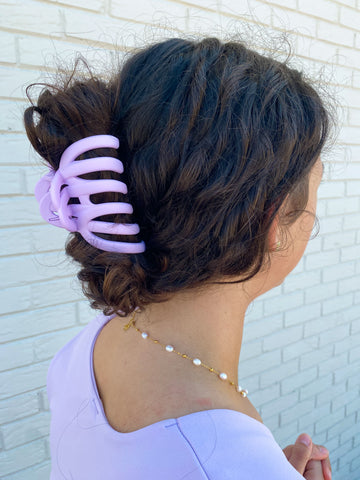 Bree Octopus Claw Clip - Purple