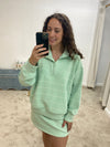 Lily Scuba Stripe Skort - Soft Mint/Cream