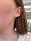 Silvia Pearl Chain Earrings - Gold