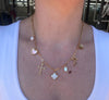 Isabella Cross Clover Multi Charm Necklace - Gold