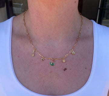 Rory Golf Day Charm Necklace - Gold