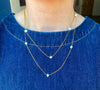 April Long Chain Pearl Necklace - Gold