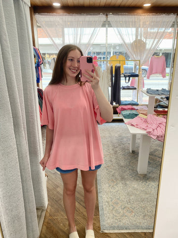 Eloise Oversized Top - Cotton Candy