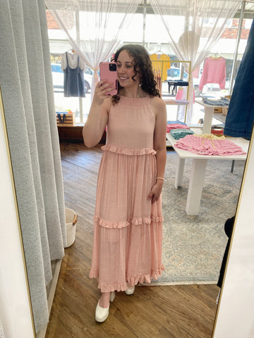 Estelle Halter Maxi Dress - Mauve
